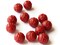 12 10mm Round Red Patterned Vintage Plastic Beads New Old Stock Beads Ball Beads